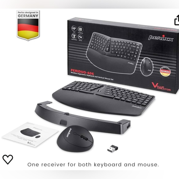 Perixx Periduo-606C wireless ergonomic keyboard with vertical mouse - Picture 6 of 10